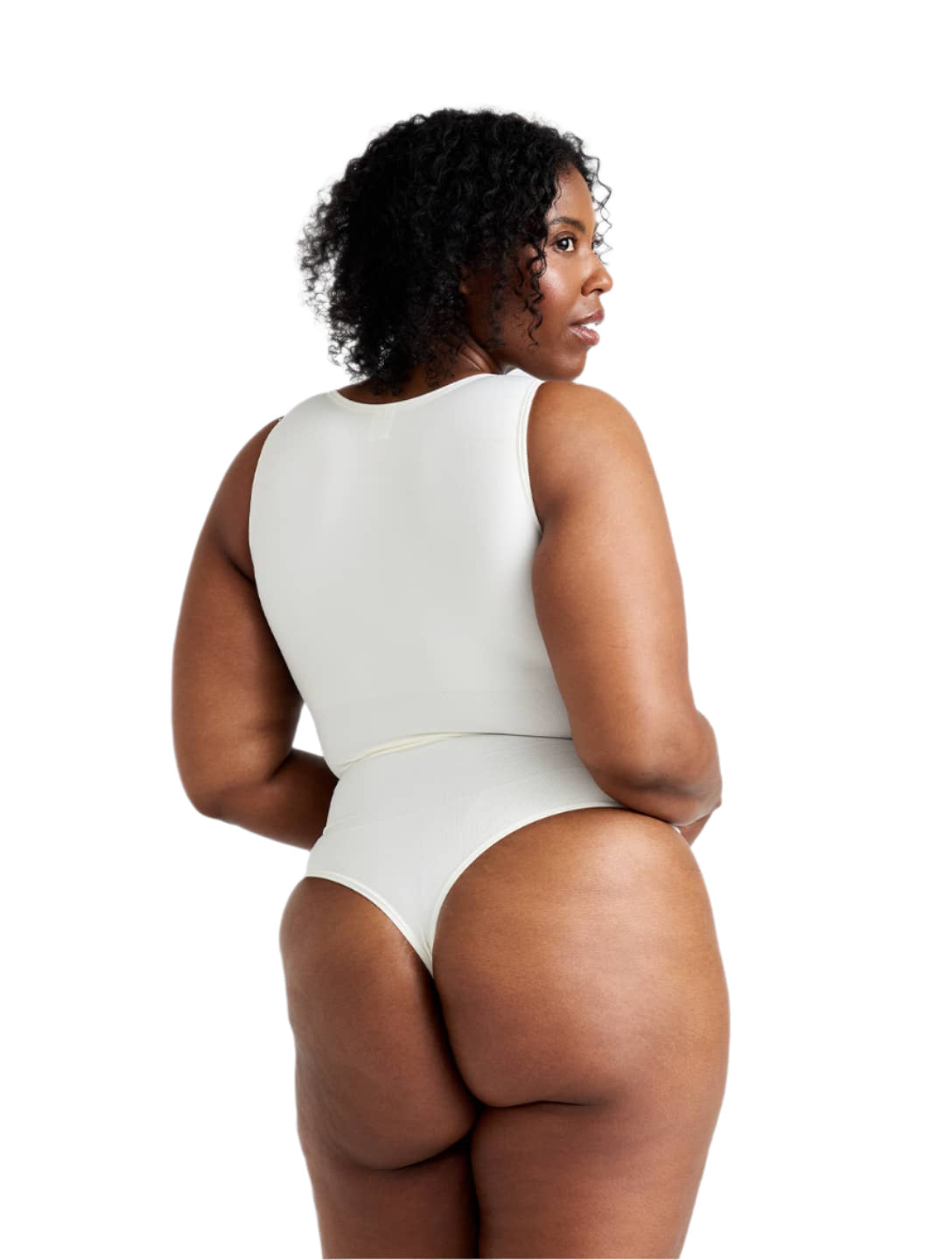 Body gainant à col rond en tanga pour un contrôle optimal et un style élégant