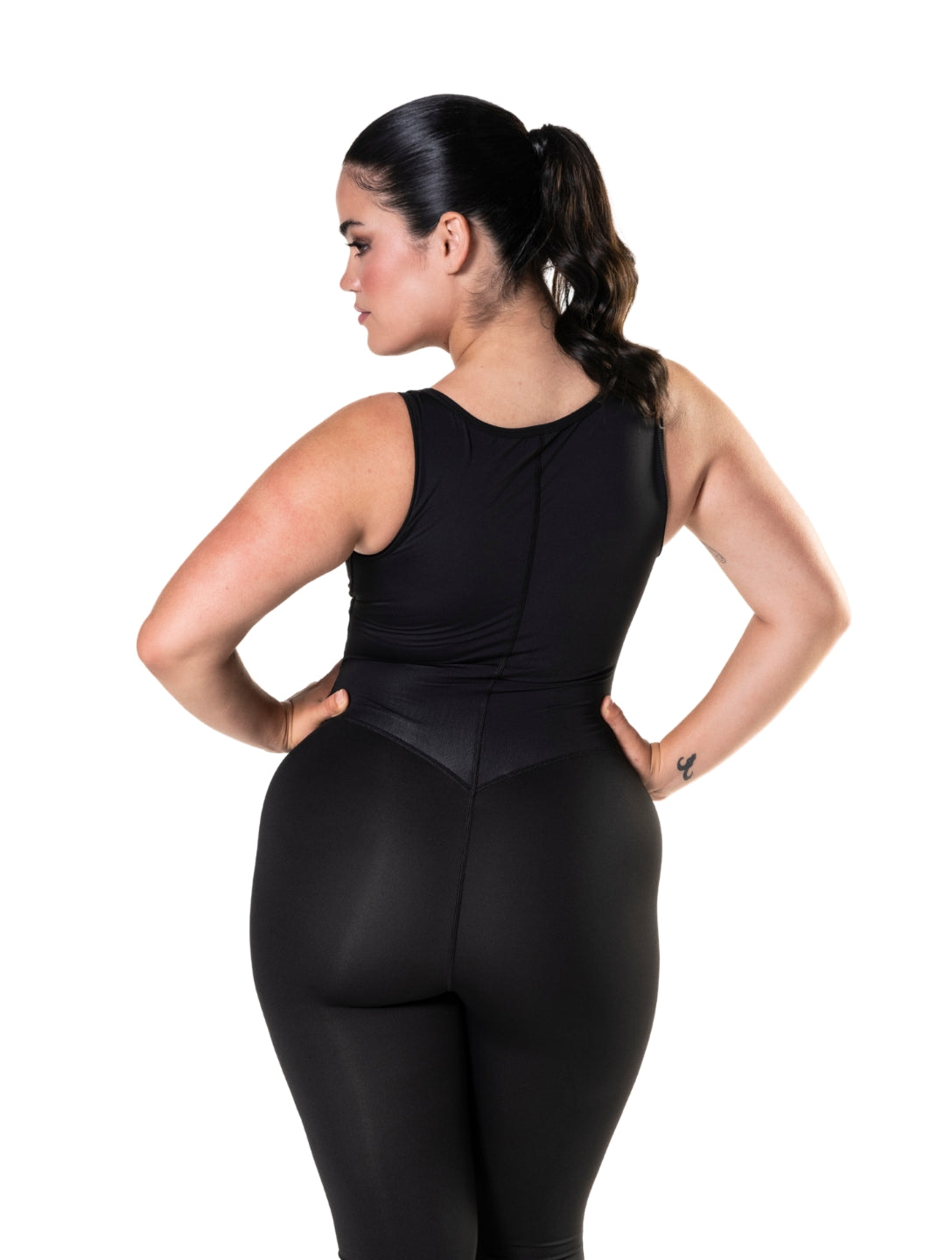Combinaison moulante de sport sans manches HeyShape avec fermeture éclair avant