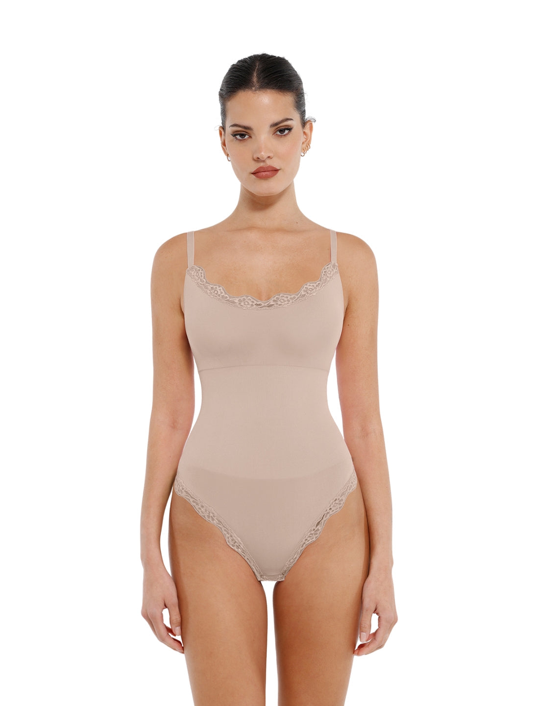 Body sans couture en dentelle pour femme : Confort sculptant, élégance discrète pour toute la journée