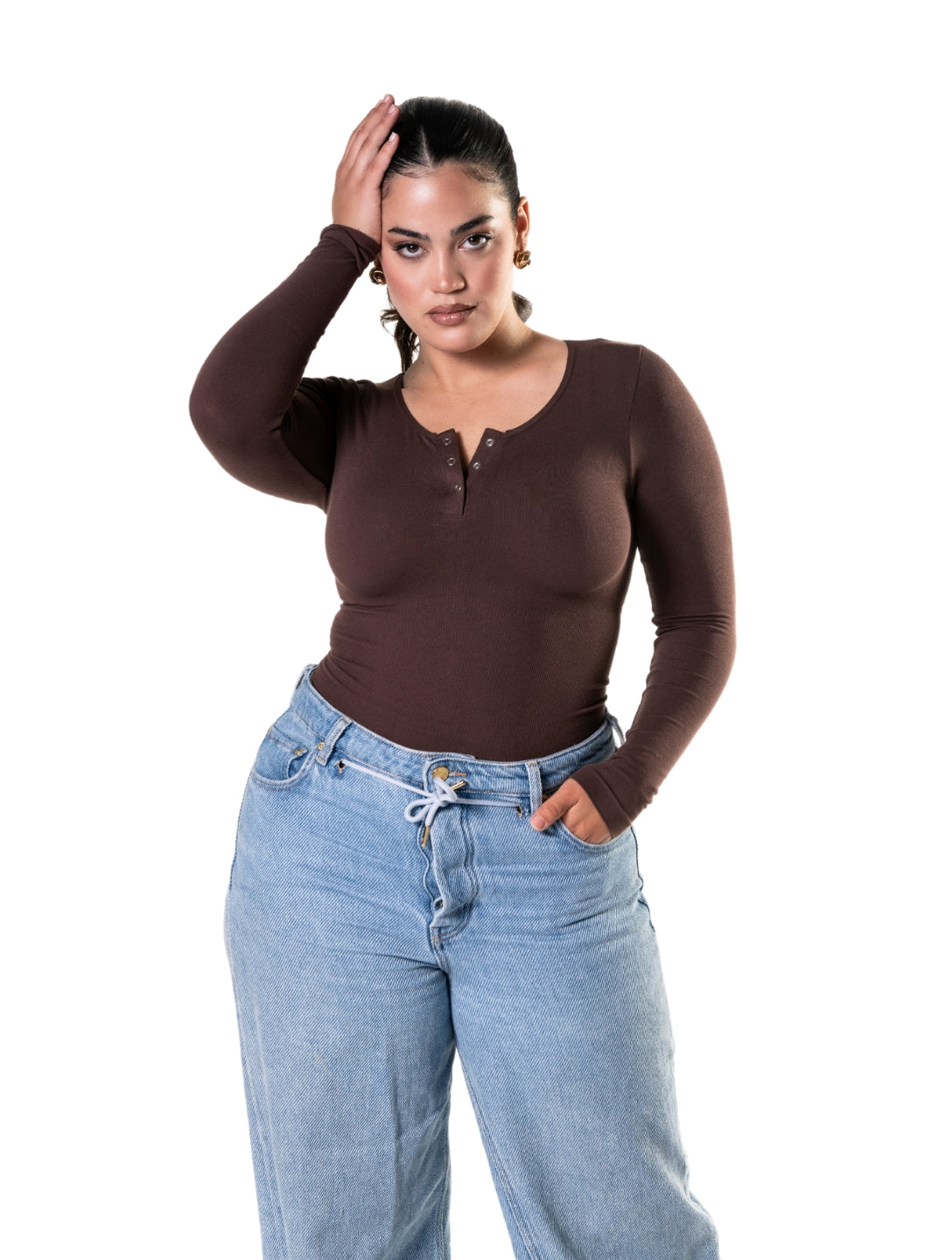 Body Gainant Femme Manches Longues Sans Coutures HeyShape Confort Ultime