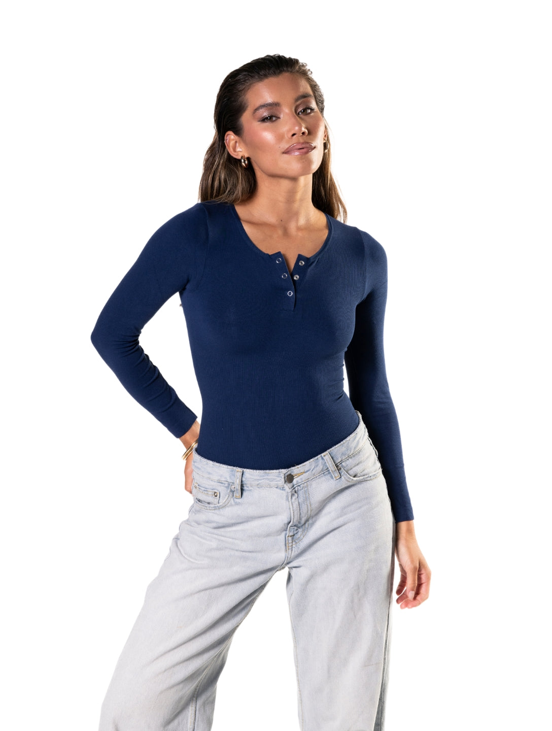 Body Gainant Femme Manches Longues Sans Coutures HeyShape Confort Ultime