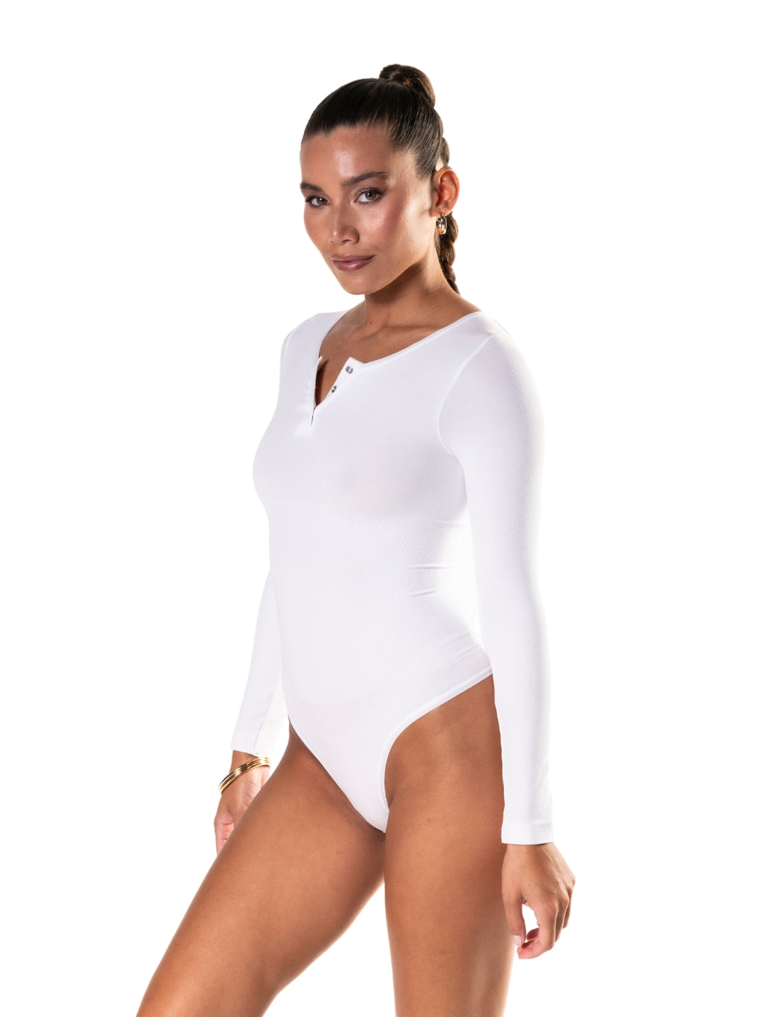 Body Gainant Femme Manches Longues Sans Coutures HeyShape Confort Ultime
