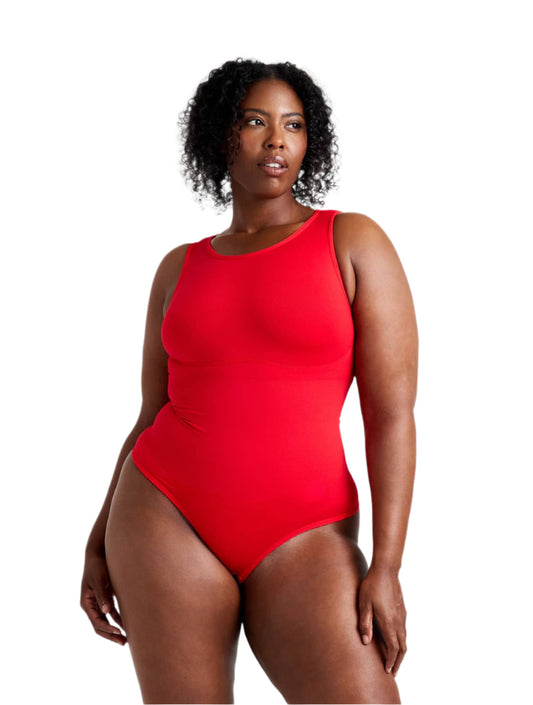 Body gainant à col rond en tanga pour un contrôle optimal et un style élégant